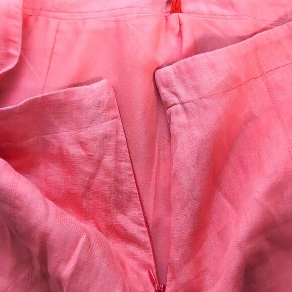 Maxmara Max &Co 💯 Linen Coral  Knee Length Skirt M US6 - Picture 7 of 11